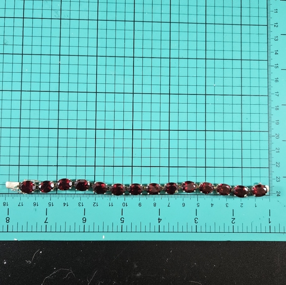 Garnet bracelet sterling silver - Picture 1 of 5